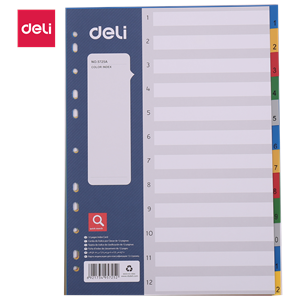 Разделитель пластиковый 1-12 (цв) 5725A Deli