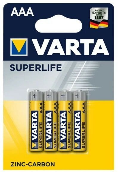 Батарейка VARTA SUPERLIFE AAA 1.5V 4шт Батарейка VARTA SUPERLIFE AAA 1.5V 4шт