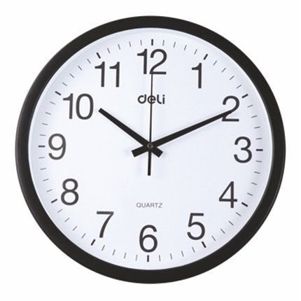 Часы настенные D30см 9005 (чр) Deli Часы настенные D30см 9005 (чр) Deli