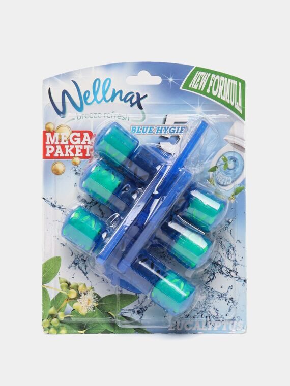 WELLNAX БЛОК ОБОДОК ДЛЯ ТУАЛЕТА Blue Water 3 Mega ( Эвкалипты ) 3x50g